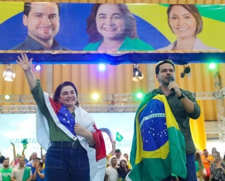 Capitão Alberto (PL) e a vice Maria do Carmo (Novo), que disputam prefeitura de Manaus - Foto: Divulgação